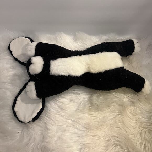 Vintage TY Classic Black White Rabbit Easter Bunny Plush Stuffed Animal 1990 HTF - Picture 5 of 9